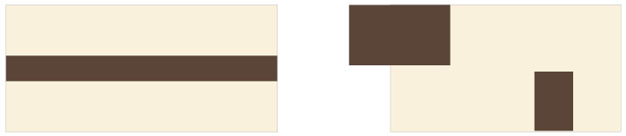 ブラウンをセパレートカラーやワンポイントに使用した例