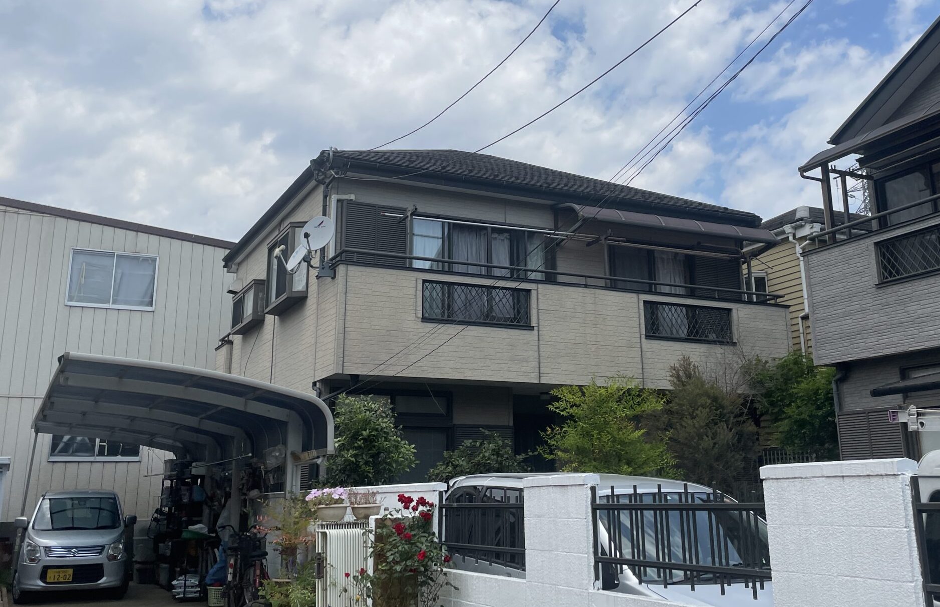 坂戸市外壁塗装前の写真