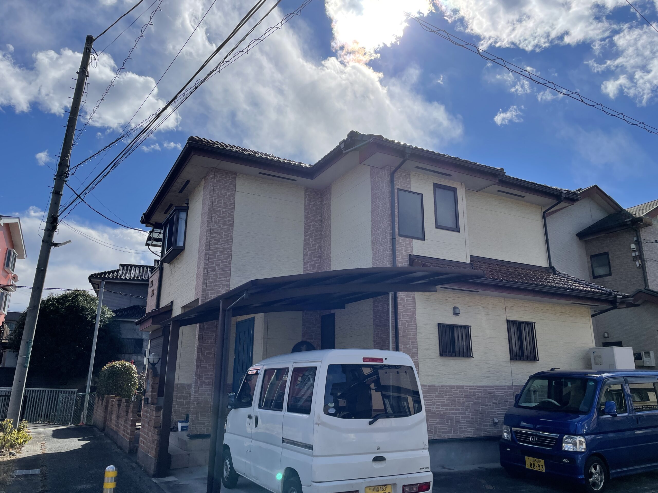 毛呂山町外壁塗装前の写真