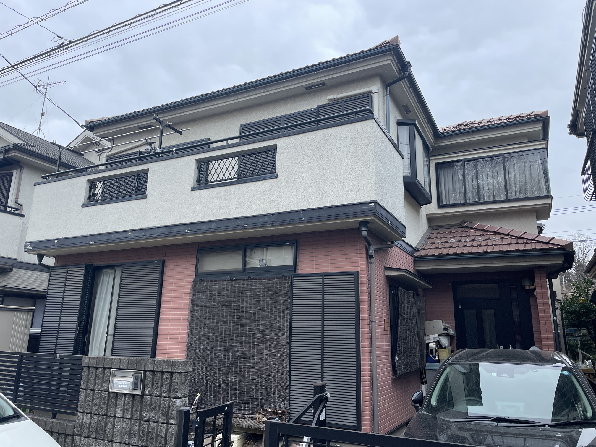 川越市外壁塗装前の写真