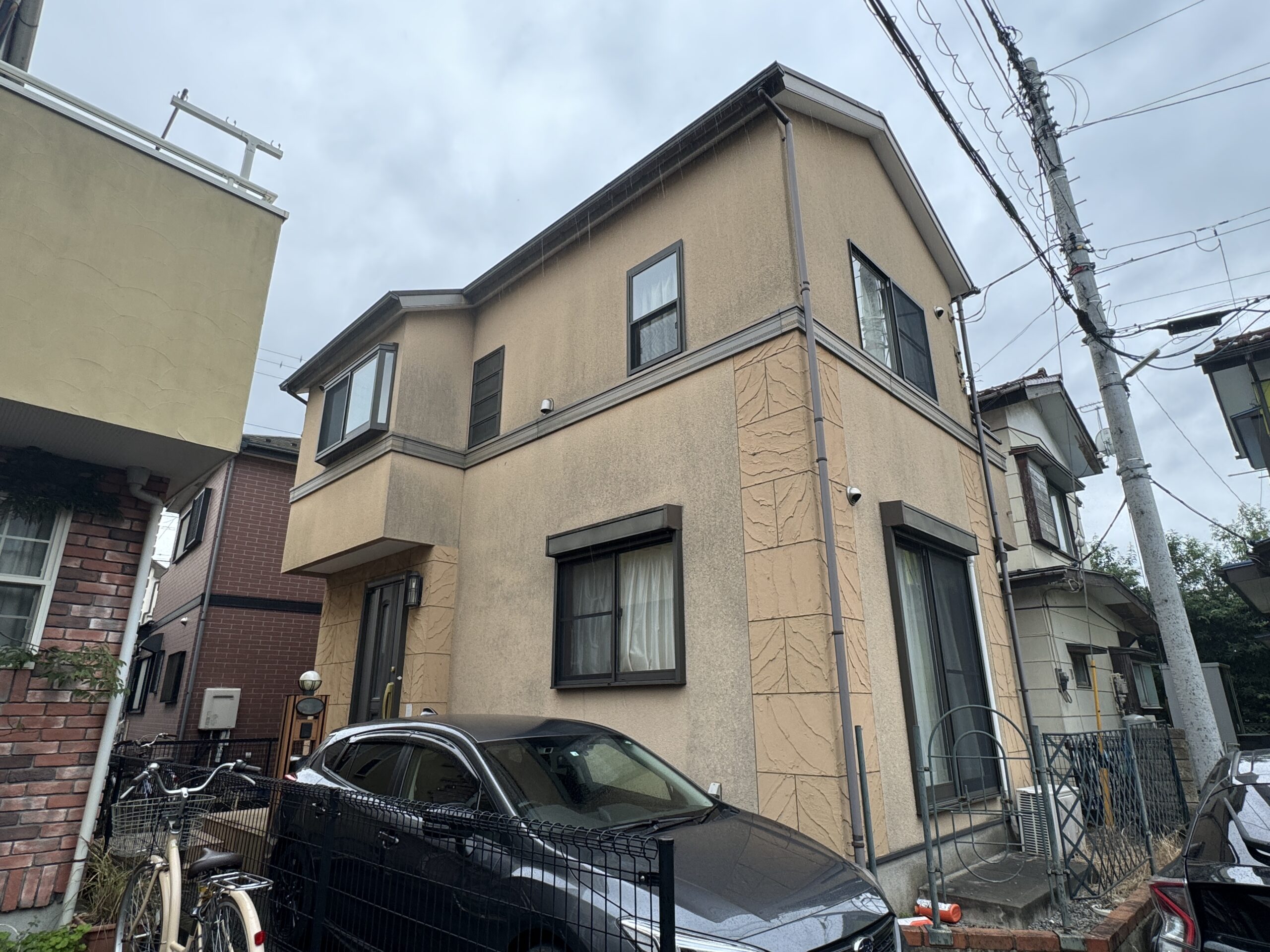 川越市外壁塗装前の写真